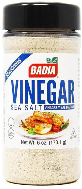 Badia 식초 및 바다 소금 시즈닝 170.1g(6온스) - 풍미 있는 식초와 크리스탈 바다 소금의 톡 쏘고 풍미있는 맛 혼합, Badia 식초 및 바다 소금 시즈닝 170.1g(6온