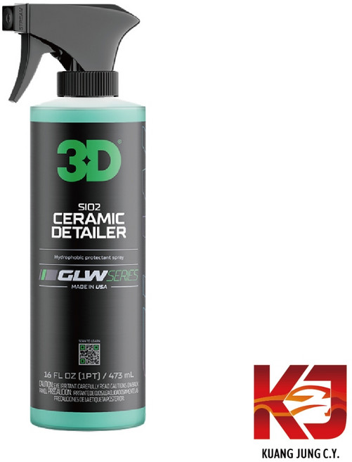 美國 3D GLW 系列 SiO2 Ceramic Detailer 鍍膜維護噴霧 16oz / 64oz, 1個