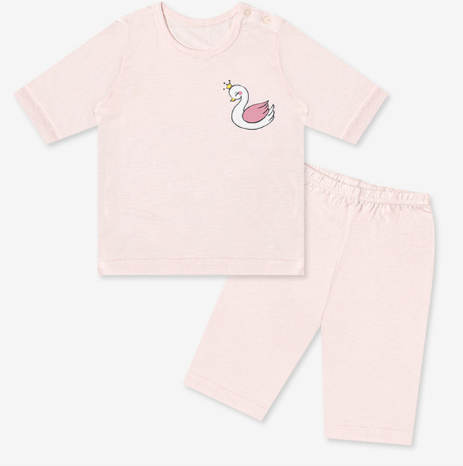 멜리스 국내생산 모달핑크 7부 모달 실내복 내의 상하의 세트