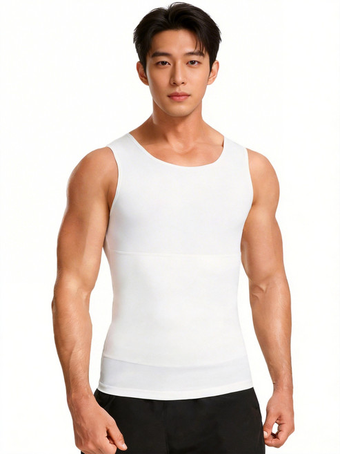 네빌리티 남자 압박 탱크탑 2중 복부 디자인 무봉제 일체형 메쉬 남성용 바디쉐이퍼 뱃살 커버