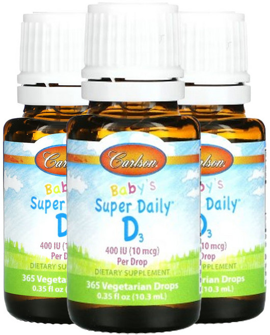 2+1 칼슨랩스 아기 베이비 비타민 D3 400IU 액상 10.3ml 콜레칼시페롤 3개