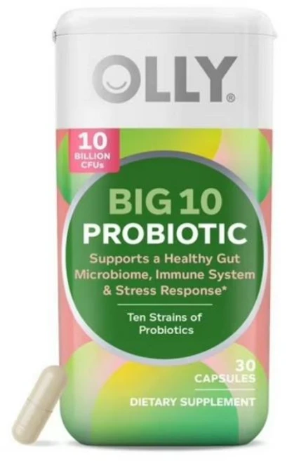 올리 빅 10 프로바이오틱 유산균 캡슐 OLLY Big 10 Probiotic, 1개, 30정 - 쿠팡