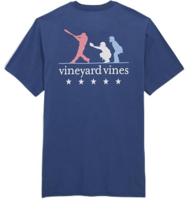 vineyard vine 비네이아드 바이즌스 남성용 야구 실로 미국 단기 소매 포켓 티 162390
