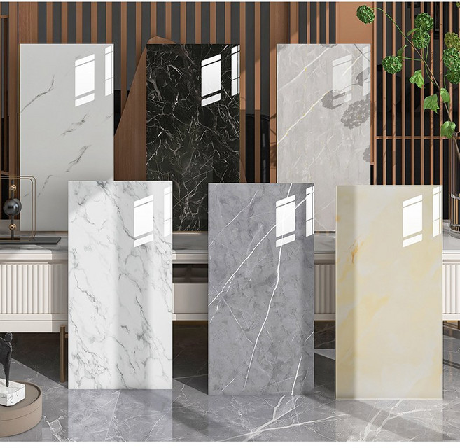 HOSTK 붙이는 접착식 데코 타일 폼블럭 대리석 타일 시 트지, 10개, 회색