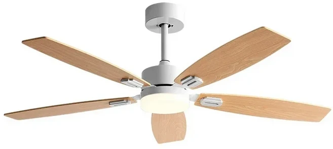 LED 조명 리모컨 천장 선풍기 순수 쿠퍼 모터 거실 침실 식당에 사용 18W 42 52 DC 35W, 01 White-wood grain-5, 02 42inch, 01 Dual control, 1개