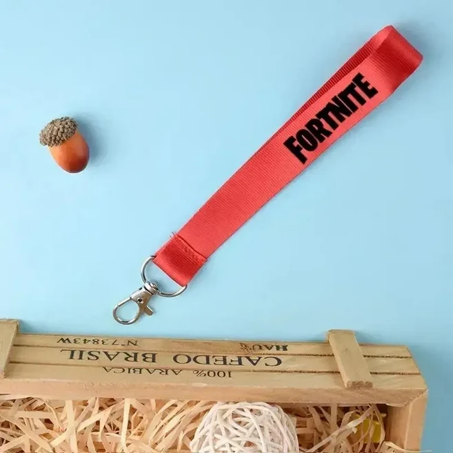 Fortnite 어린이 휴대 전화 교수형 밧줄 열쇠 고리 펜던트 버클, 04 Red