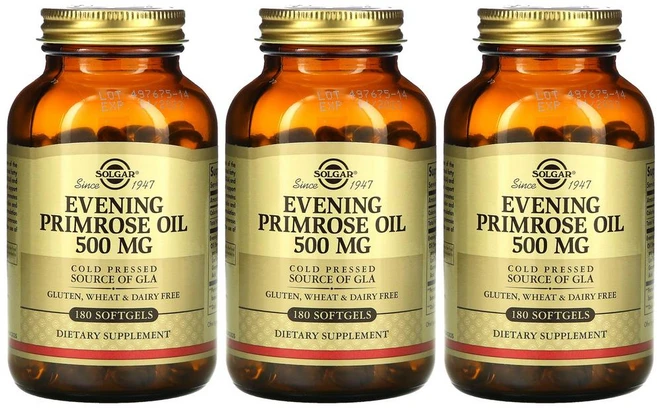 [2+1] Solgar 솔가 달맞이꽃 오일 500mg 180정 소프트젤 종자유 감마 리놀렌산 달마지꽃 이브닝 프림로즈 Evening Primrose Oil 3개 - 쿠팡