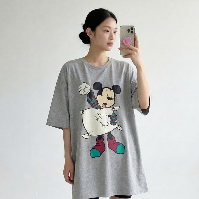 잠옷미키 디즈니정품 반팔 홈웨어 박스핏