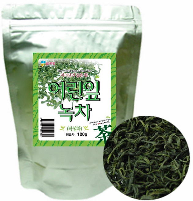 좋은한방 굿허브 지리산 하동 어린잎녹차 120g, 1개, 1개입