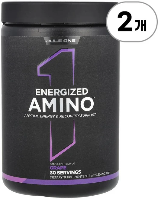룰원 프로틴 에너자이즈드 아미노 포도맛 Rule One Proteins Energized Amino Grape 270g, 2개 - 쿠팡