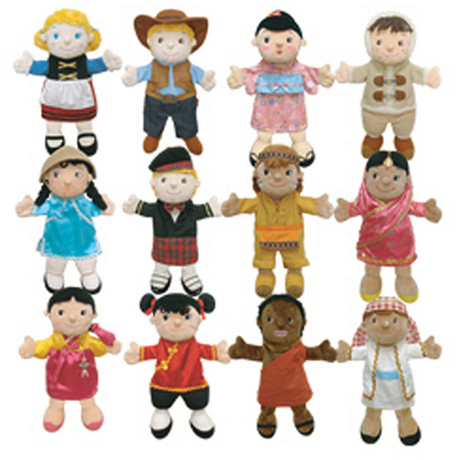 청양토이 보들이 세계의 어린이 손인형 12종 中 택1, 미국(카우보이), 1개