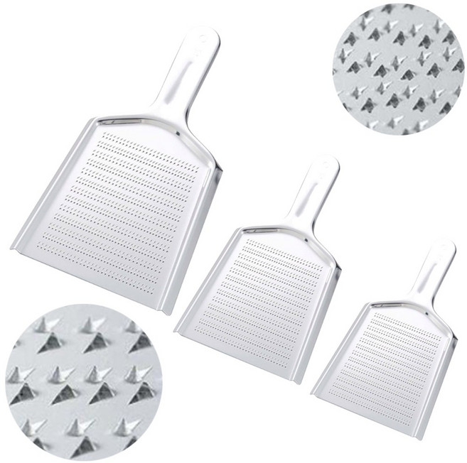 Tsuboe 츠보에 스텐 손잡이 강판 무생강 레몬 치즈 고추냉이 와사비 강판, 6호 (200x105mm), 1개