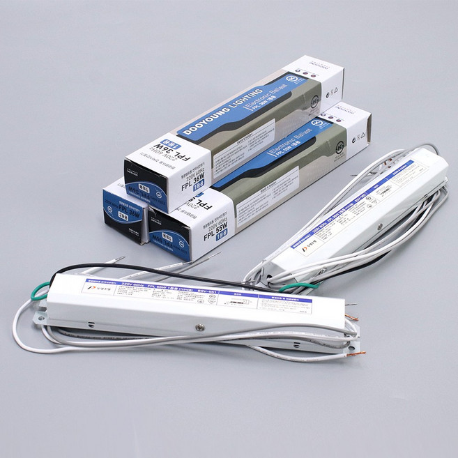 두영 FPL 형광등 전자식 안정기 36w 55w 1등용 2등용 교체용 삼파장 할로겐 램프 컨버터, 두영 55w 2등용, 1개