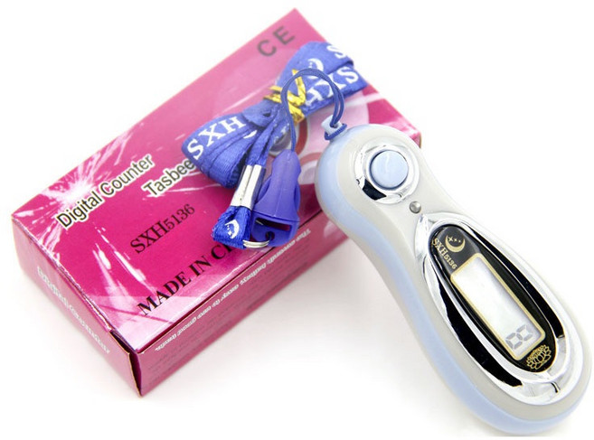 SXH 電子計數器 MP3葫蘆造型 五位數大字幕 手動點擊 耐久省電 握感舒適, 顏色隨機.不挑色 (現貨), 1個