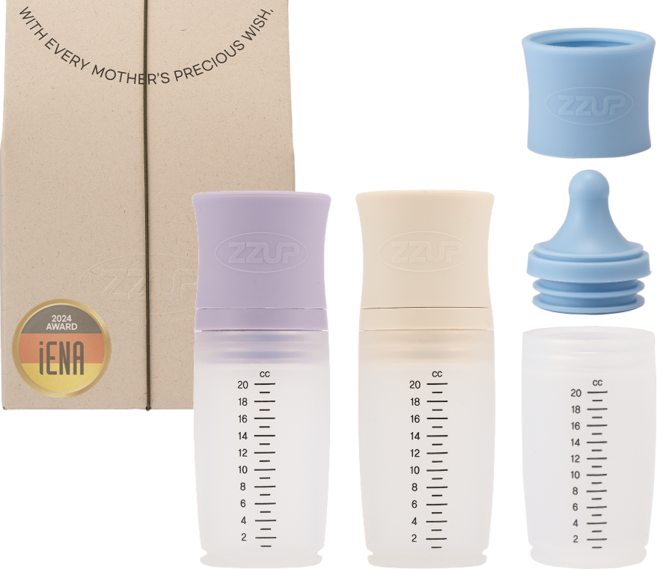 쭙 유아용 다회용 실리콘 약병, 1세트, 20cc 3종