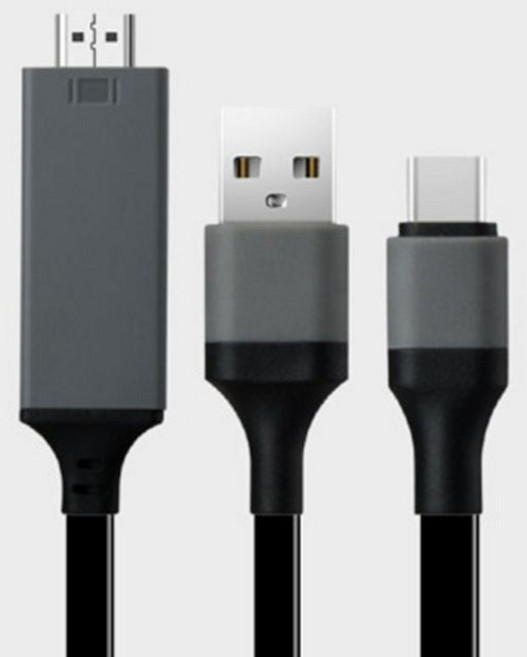 C타입 HDMI TV 연결 미러링 케이블, 레드 G489, 1개, 레드 G489, G489 레드