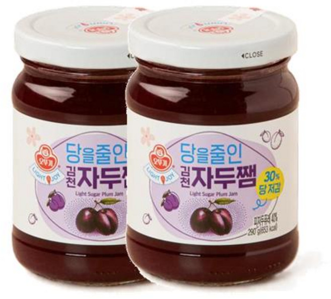 LIGHT&JOY 당을줄인 김천자두쨈 290g 2개, 7세트