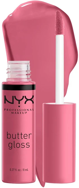 NYX 프로페셔널 메이크업 버터 글로스 끈적임 없는 립글로스, Angel Food Cake, 1개, 8ml - 쿠팡