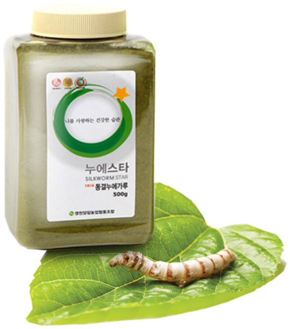 누에스타 프리미엄 100% 누에가루 500g 영천양잠 누에분말, 1개