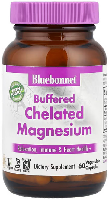 블루보넷뉴트리션 버퍼드 킬레이트 마그네슘 200mg 60정 산화마그네슘, 1개