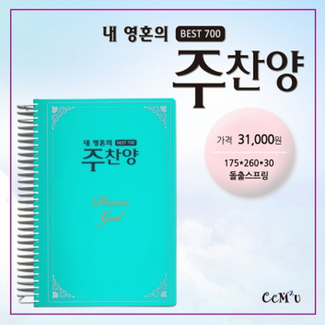 내영혼의주찬양 대(청색 700곡 B5 돌출S) / 찬양집 ccm 복음송 찬양악보