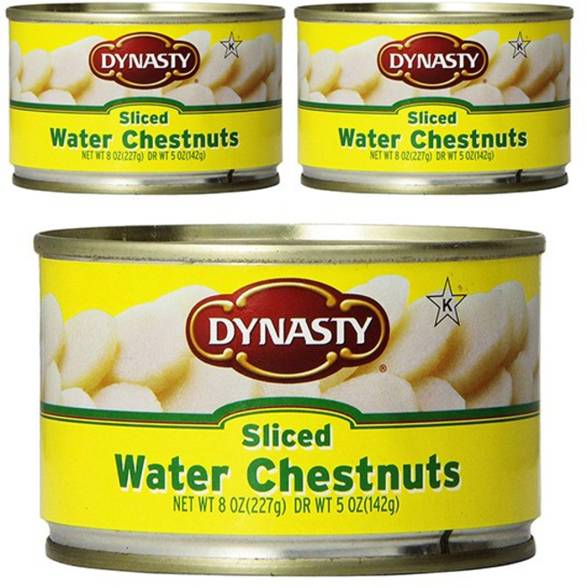 다이너스티 슬라이스드 워터 체스트넛, 227g, 3개