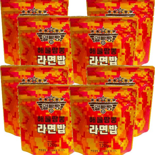 일빵빵 해물짬뽕 라면밥, 120g, 8개