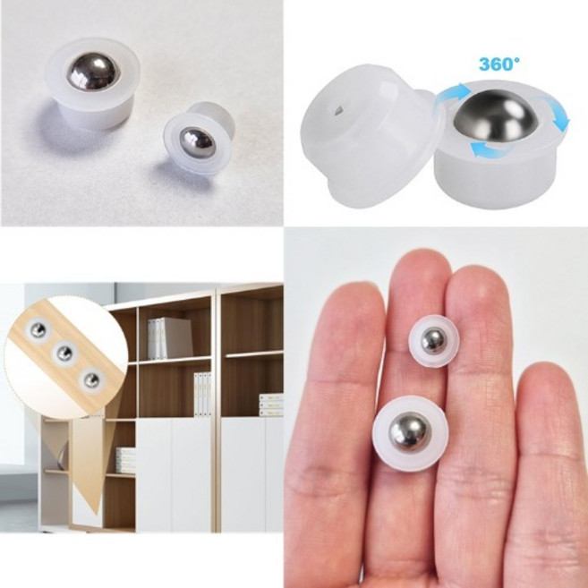 미니 볼바퀴 볼캐스터 매립형 볼베어링 슬라이딩 바퀴, 6mm스텐, 1개