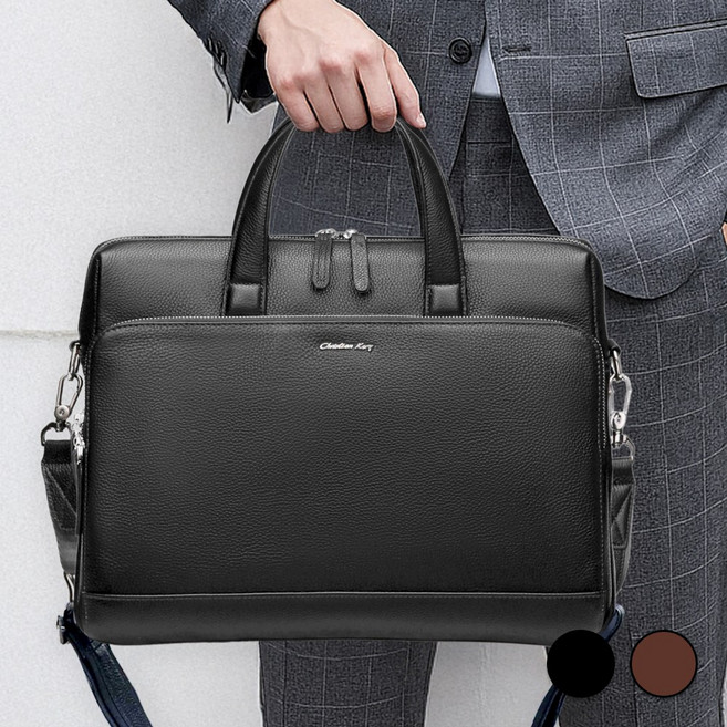 크리스찬케리 남성 가죽 서류가방 CK-8090 노트북 크로스백 브리프케이