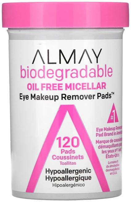 Almay 아이 메이크업 리무버 패드 오일 무함유 미셀라 패드 120개, Almay아이메이크업리무버패드오일무함유미셀라패드120개 - 쿠팡