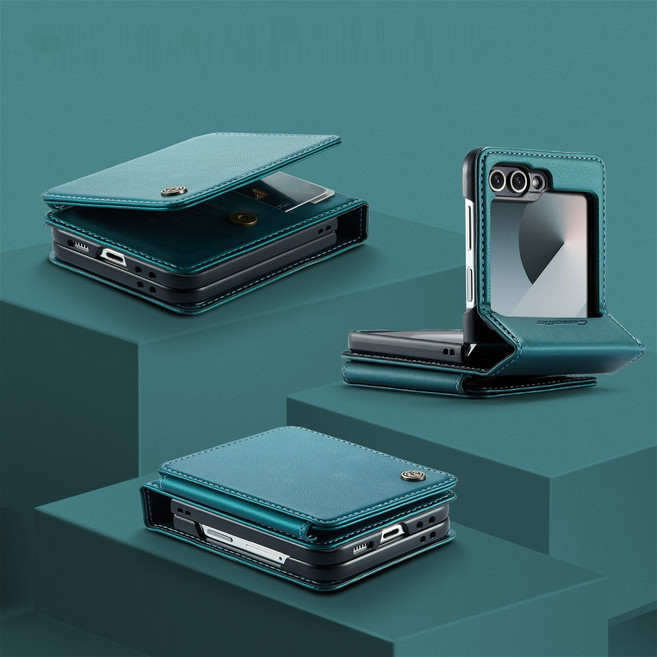 Gradle갤럭시 Z 플립 6/5 가죽 카드지갑케이스 폰케이스 퀼팅 다중카드수납 힌지보호 플립6케이스