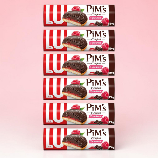 루 LU 프랑스비스킷 핌스 초콜렛 프람보아즈 비스킷, 150g, 6개