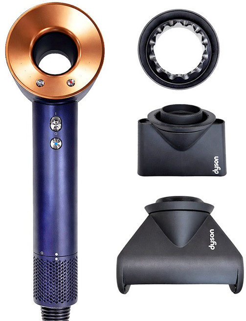 [국내정품/AS가능]다이슨 슈퍼소닉 헤어드라이어 블루/코퍼 1600W +파우치, 113296-01