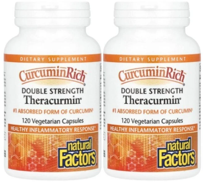 내추럴팩터스 테라큐민 강황 커큐민리치 120캡슐 2개 Theracurmin, 120정 - 쿠팡