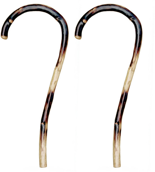 [1+1] 친절생활 원목 갈고리 안마기 매끄러운 오십견 지압봉, 블랙, 1세트