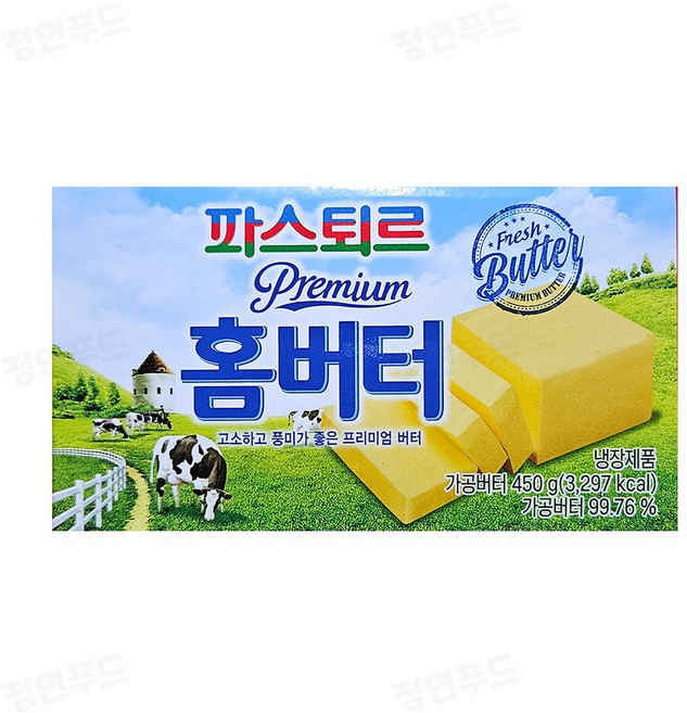 [정연푸드] 롯데 파스퇴르 프리미엄 홈버터 (~나트륨 함량 상세 참조~), 12개, 450g
