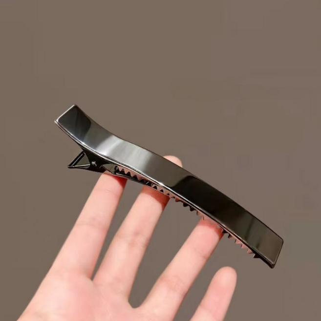 라끌라리아 헤어 메탈 유광 클립 집게핀 정소민 심플 일자 올림머리 헤어핀