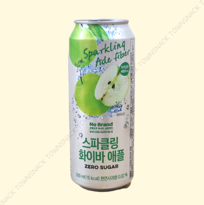 노브랜드 스파클링 화이바 애플, 6개, 500ml
