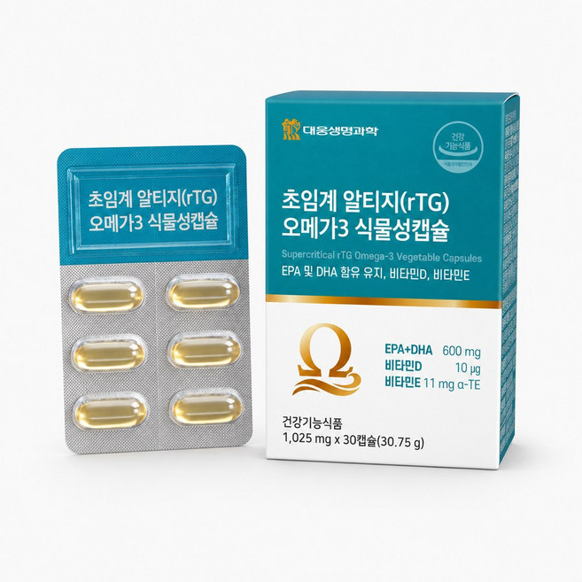 초임계 알티지 rTG 오메가3 식물성캡슐 EPA DHA, 3세트, 30정