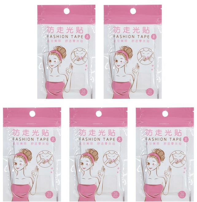 케이홈 옷 고정 테이프 의류용 양면 맵시 속옷 가슴 치마 노출 방지, 옷고정 테이프 대형 5개 세트, 1세트, 옷고정 테이프 대형(36매) 5개