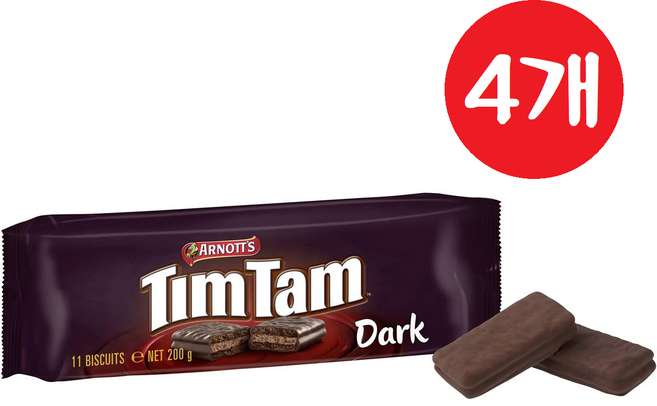 아노츠 팀탐 다크 쵸코렛 200g [호주정품], 4개