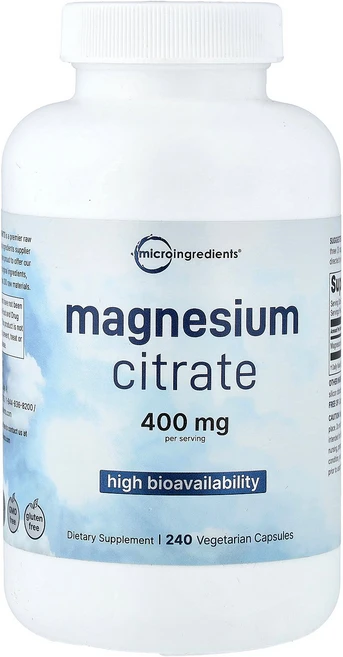Micro Ingredients Magnesium Citrate 240 Vegetarian Capsules 133 mg per Capsule, 1개 - 쿠팡