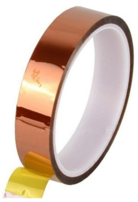 캡톤 테이프 5mm x 33M - 초슬림 고온 내열 폴리이미드 절연 테이프 - 정밀 PCB 마스킹 및 회로 수리용, 1개