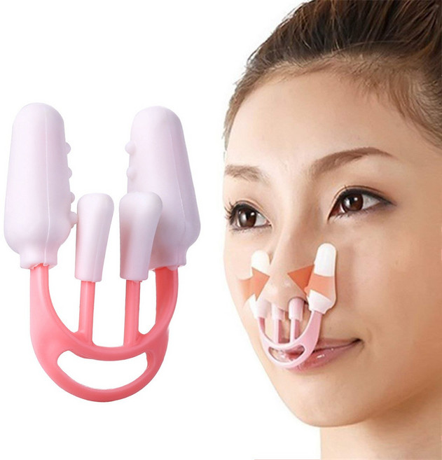 유니포레 노즈업 코교정기 콧볼 줄이기 고정기 콧대 세우기 코집게 코 코높이 집게 코높히기, 1개, 핑크