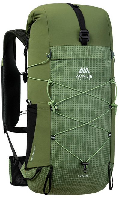 오니지 등산백팩 트레킹 백패킹 하이킹 초경량 여행 배낭 24L 클레버 V24, 그린