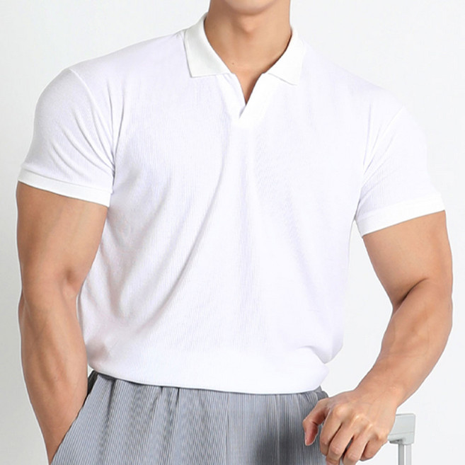 알브이디 트래블웨어 골지 머슬핏 카라티(3color)