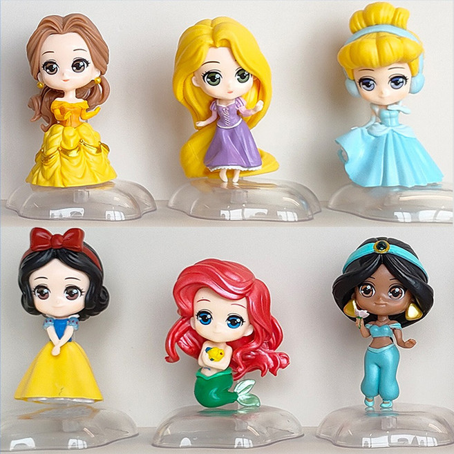 캐보트 왕눈이 공주 클립인형 24종, 1개, 공주 피규어토퍼 6종세트, 7cm
