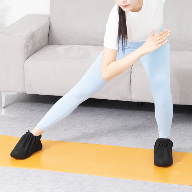 셀프리쉬 홈케이팅 덧신 대용량 슬라이드 실내운동 보드 배나라 나혼산 홈트레이닝, 3세트, 블랙