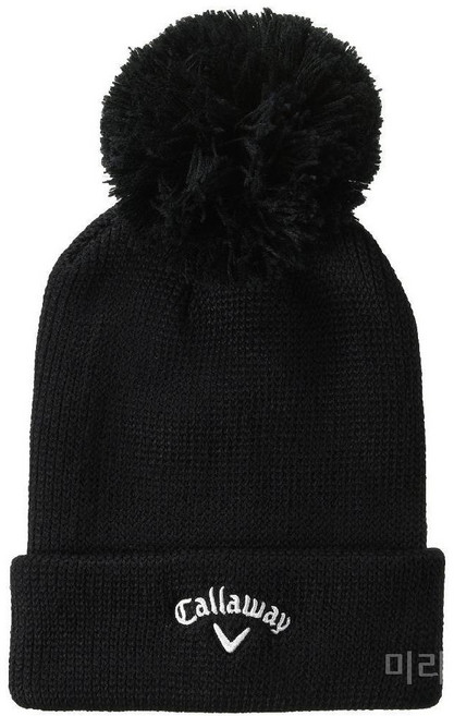 캘러웨이 니트 캡 (봉봉 포함) 골프 모자 블랙 프리 사이즈 C222912161010, Free Size, 1010_블랙, 1