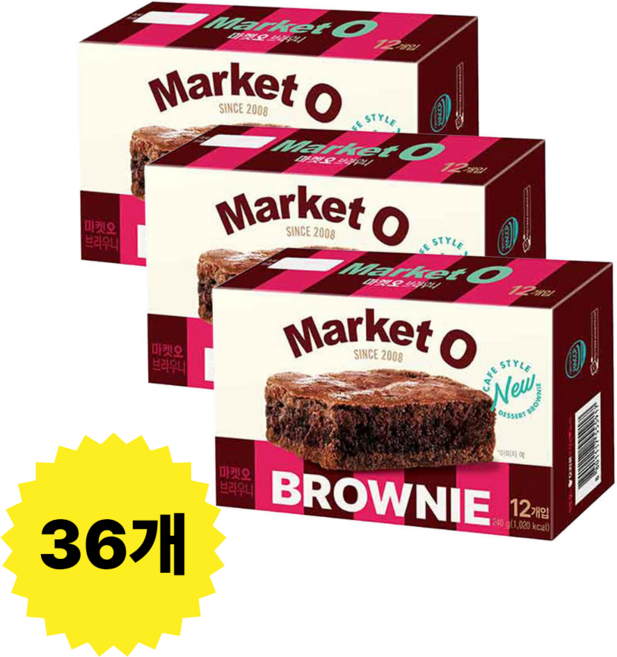 오리온 마켓오 New리얼브라우니, 20g, 36개